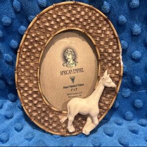 Frame for picture. African Empire hand painted w/ giraffe Dezine